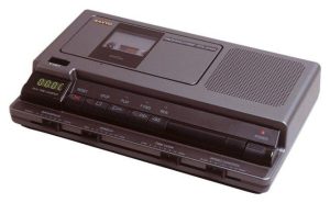 Showing picture of cassette player